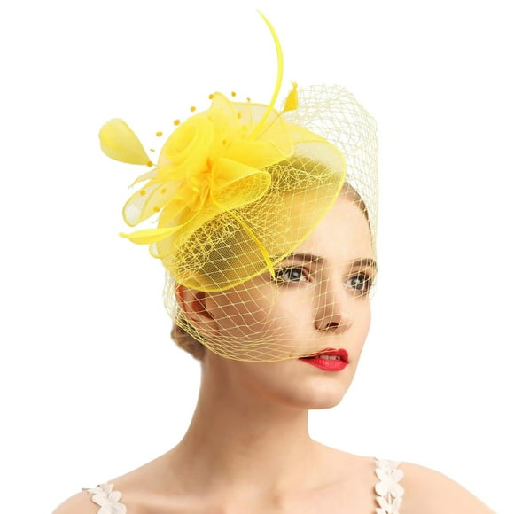 FADAACAI Fascinators Hat Hats for Women Fascinators Womens Pillbox Flower Hat for Tea Party Wedding Church Women's Fascinators Fascinator for Women Clearance!
