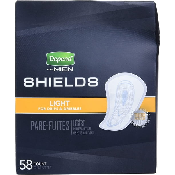 Depend Incontinence Shields for Men, Light Absorbency Disposable Pads