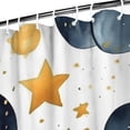 thumbnail image 3 of Pumpkin Night Star Shower Curtains,Washable Bathtub Curtains with Hooks Retro Polyester Fabric Curtains for Halloween Thansgiving Christmas Hotel Dorm, 3 of 5