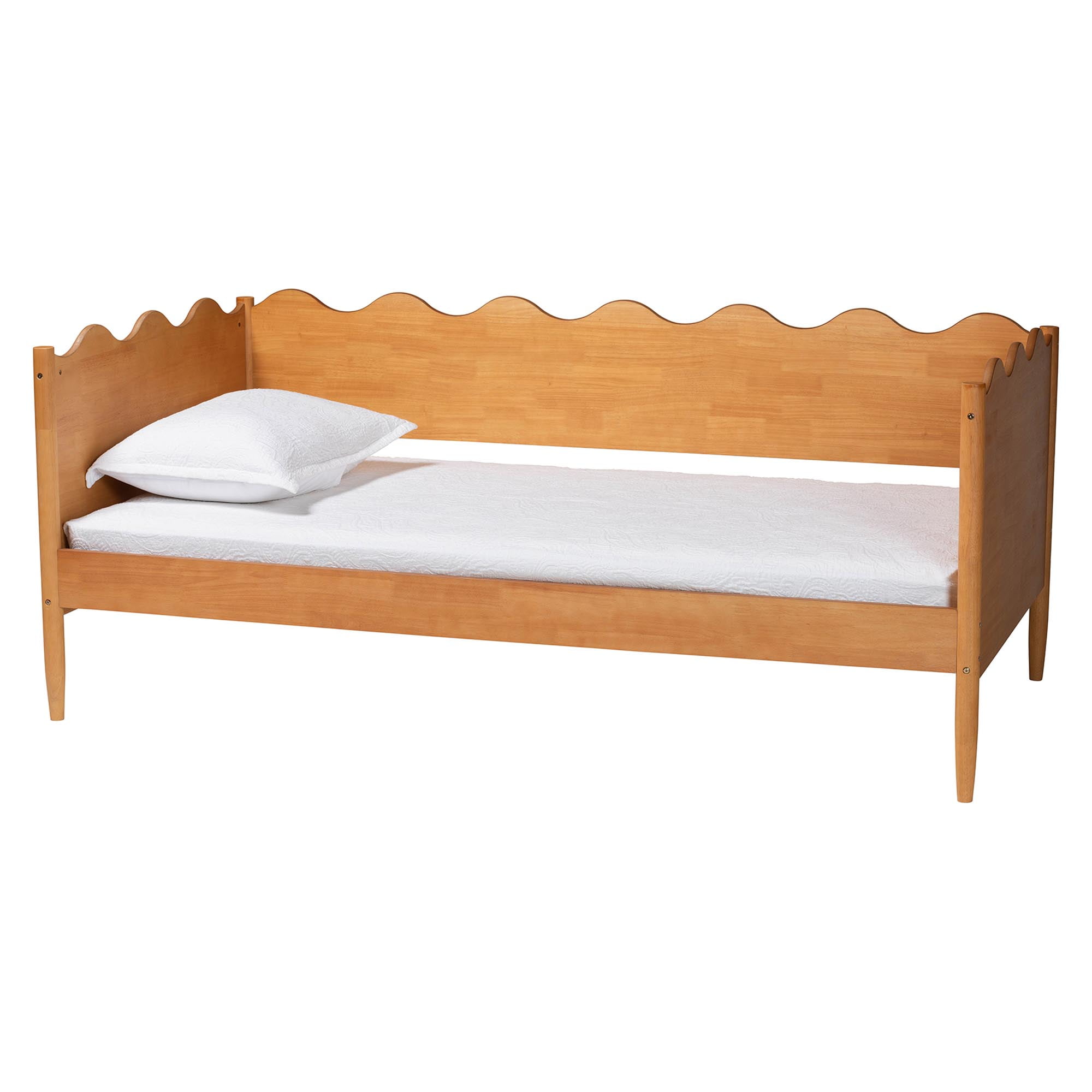Baxton Studio Malaya Modern Daybed, Twin, Oak Brown