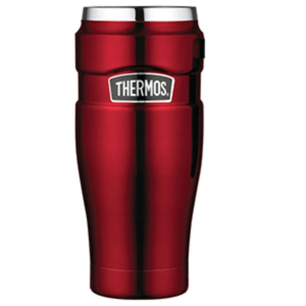 7" Cranberry Red Thermos Stainless Steel King Travel Tumbler 16 Oz