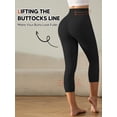 thumbnail image 3 of Athlemo Women's High-Waisted Tummy Control Anti-Cellulite Capri Leggings, 3 of 8
