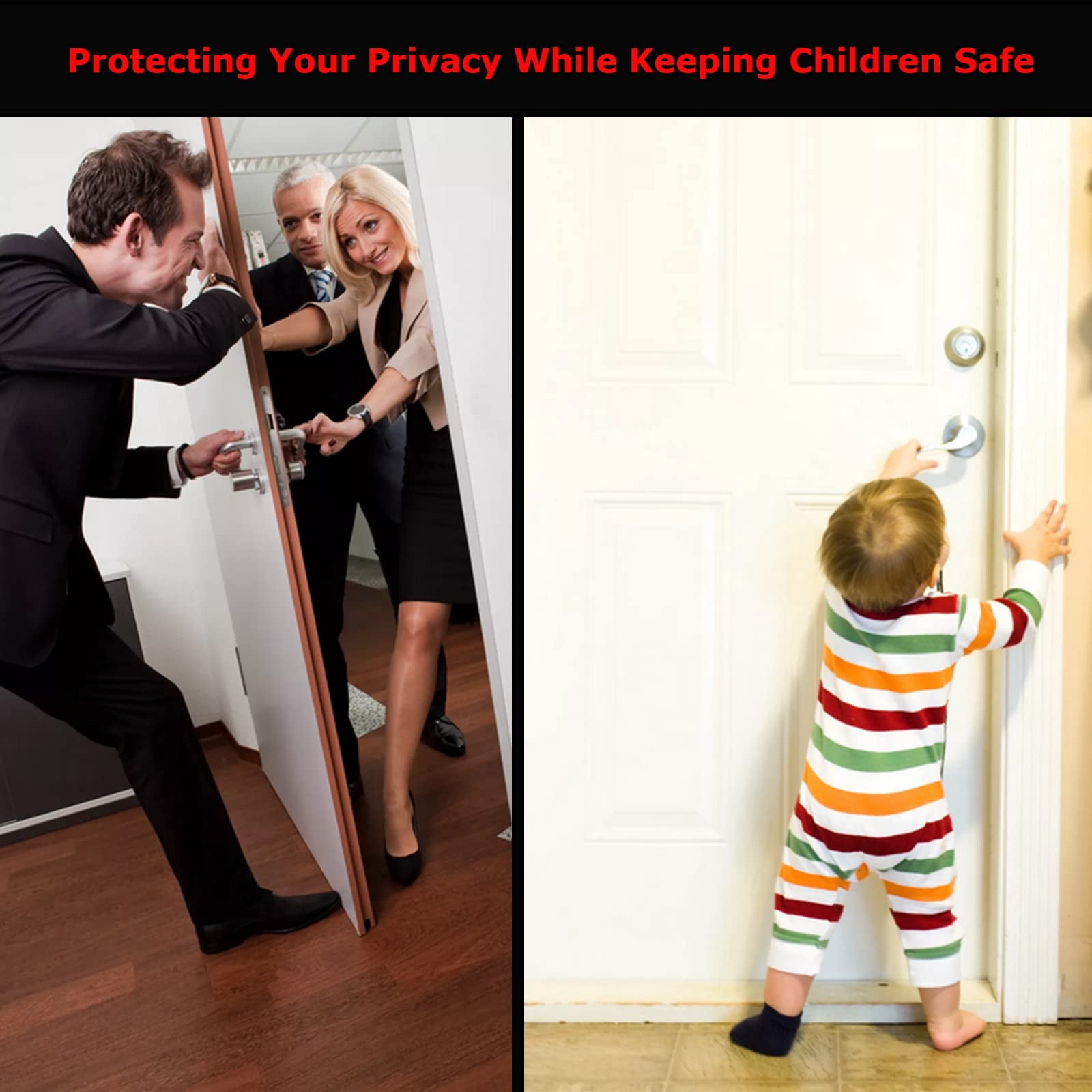 Swing Bar Door Lock Latch for Home Security, Door Latch Guard Clasp for Kids, Apartment Hotel Door Latches, Thicken Solid Zinc Alloy Hotel Reinforcement Door Latch for Swing-in Doors