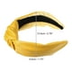 thumbnail image 4 of Diademas de cuero de PU anudadas cruzadas, Diadema ancha de moda antideslizante para mujeres, amarillo, 2.78''x1.73'', 4 of 7
