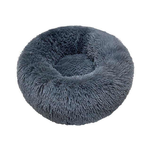 Cama redonda de felpa esponjosa para mascotas, cama para gatos con calentamiento automático, almohadilla para gatos