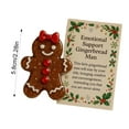thumbnail image 5 of Dserfhy Christmas Gingerbread Doll Ornament Set Legend of Emotional Support Gingerbread Man Figurine Craft Holiday Decoration, 5 of 7