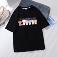 thumbnail image 1 of Korea Kpop BTS Cartoon Pattern Unisex Round Neck Short Sleeve Women's T-Shirtpangjing, 1 of 4