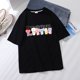 thumbnail image 1 of Korea Kpop BTS Cartoon Pattern Unisex Round Neck Short Sleeve Women's T-Shirtpangjing, 1 of 4