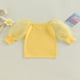 thumbnail image 3 of Robe de Princesse pour Tout-Petit Fille, Robe de Fête en Gaze à Manches Bouffantes, Mini Robe de Concours Décontractée, Vêtements, Noir, 2-3 Ans, 3 of 7