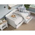 thumbnail image 2 of Pemberly Row Mid-Century Solid Wood Twin Daybed with Set of 2 Drawers in White, 2 of 14