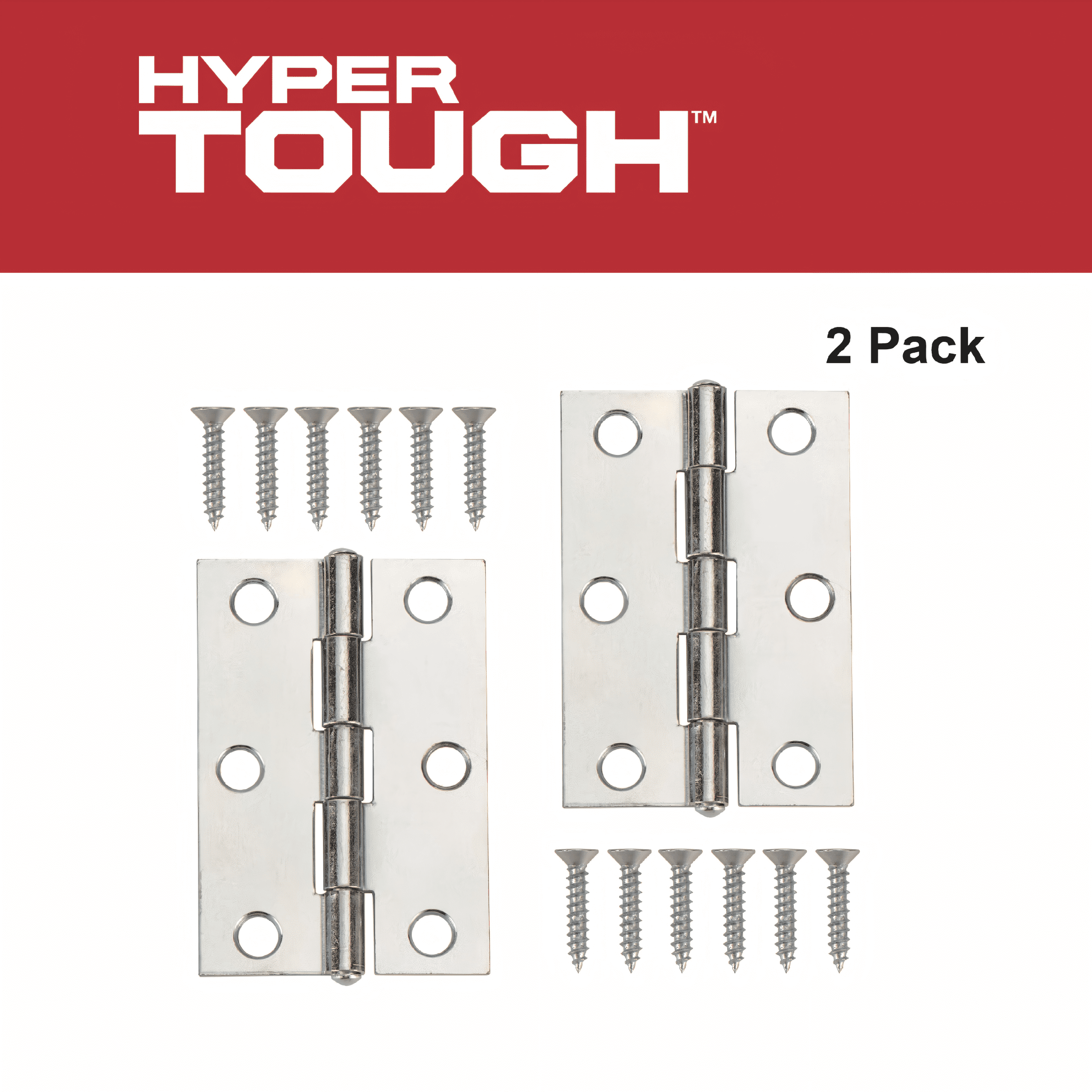 Hyper Tough 2-1/2 in Utility Hinge Zinc Plated 2 Pack Steel Non
