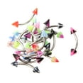 thumbnail image 2 of serony 20 x Cone Barbell Curved Ear Tragus Piercing Rings Eyebrow Bars Jewelley Body, 2 of 6