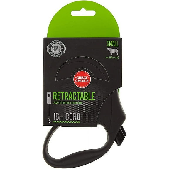 Great Choice Retractable Tape Dog Leash, Black, 1 Piece