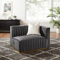 thumbnail image 6 of Conjure Channel Tufted Performance Velvet Right-Arm Chair, 6 of 6