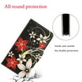 thumbnail image 5 of SaniMore for Samsung Galaxy S23 6.1" 2023 Wallet Case, Color Painting Pattern with Kickstand Card Slots Detachable Wrist Strap Girls Women PU Leather Case Magnetic Clasp for S23, ed Flowers, 5 of 8