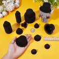 thumbnail image 3 of 90PCS 3 Size Mini Top Hat Black Velvet Tiny Formal Hats Plastic Miniature Hats, 3 of 5