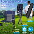 thumbnail image 7 of Camping Chairs for Adults, Portable Folding Lawn Chairs with Side Pockets & Cup Holder for Outside, Fishing, Camp & Garden, Dark Blue, 7 of 7
