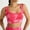 Pink, variant on Sports Bra for Women Padded Workout Crop Top Seamless Yoga Bra Medium Support Tank Top Gym Fitness Bralette