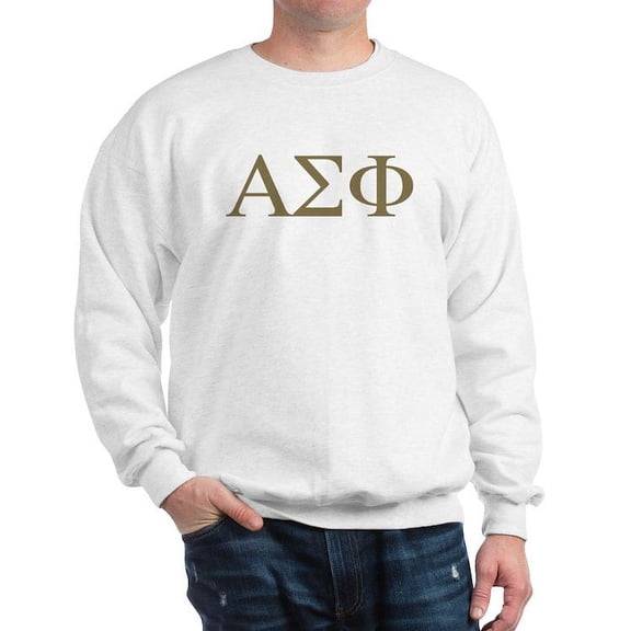 CafePress - Alpha Sigma Phi Greek Letters Gold Sweatshirt - Crew Neck Sweatshirt