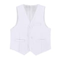 thumbnail image 1 of Chaleco Zoushen para niño, uniforme blanco sin mangas, talla 6, poliéster, 1 of 5