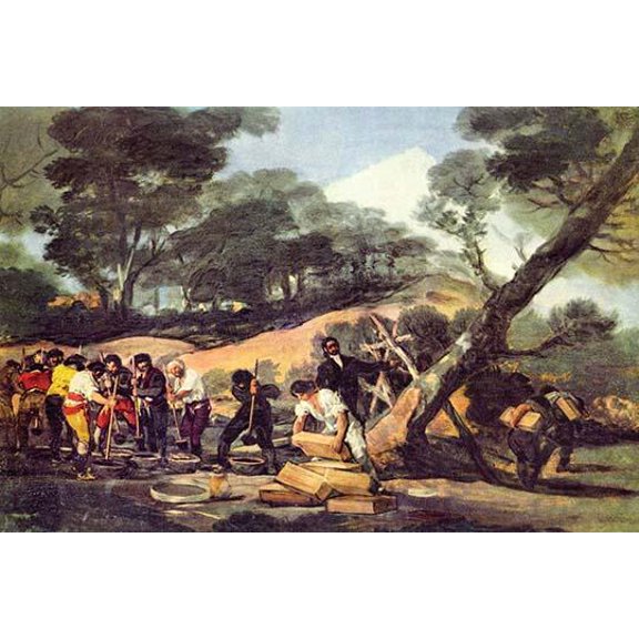 Powder production in the Sierra de Tardienta-Fine Art Canvas Print (20" x 30")
