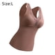 thumbnail image 2 of Camisas Térmicas Sin Mangas Para Mujer Chaleco Con Cuello En V Con Sujetador Incorporado Ropa Interior Camiseta Sin Mangas Térmica - Caqui, 2 of 6