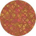 thumbnail image 1 of Ahgly Company Machine Washable Indoor Round Transitional Neon Orange Area Rugs, 8' Round, 1 of 7