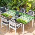 thumbnail image 2 of St. Patrick's Day Table Cloths for 6 Foot Rectangle Tables, Cat Beer Green Clovers Buffalo Plaid Patio Waterproof Elastic Fitted Tablecloths, Washable Rectangular Table Cover for Camping, 2 of 8