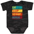 thumbnail image 3 of Inktastic Gokarting Eat Sleep Go Kart Repeat Boys or Girls Baby Bodysuit, 3 of 5