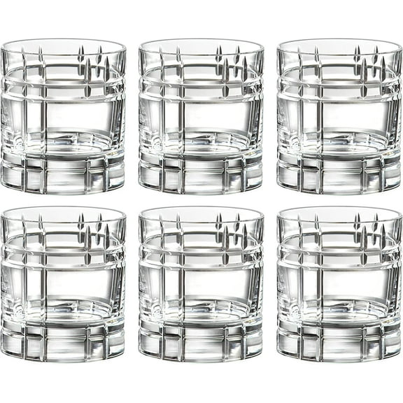 Barski Tumbler Glass - Double Old Fashioned - Set of 6 - Glasses - Designed DOF Crystal Glass Tumblers - For Whiskey - Bourbon - Water - Beverage - Drinking Glasses - 11 oz. - Made in Europe