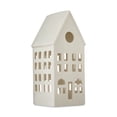 thumbnail image 3 of Ceramic Tall Decorative House Christmas Tabletop Decoration, White, 8", by My Texas House, 3 of 4