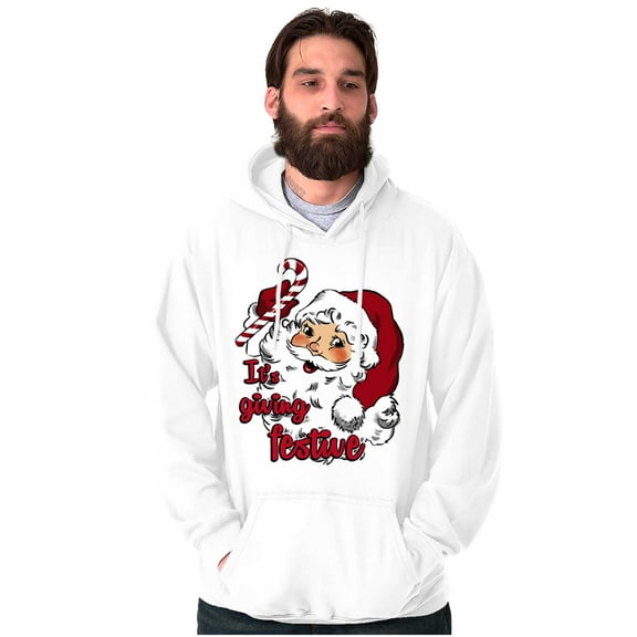 Christmas Santa Its Giving Festive Hoodie Sweatshirt Women Men Brisco Brands S