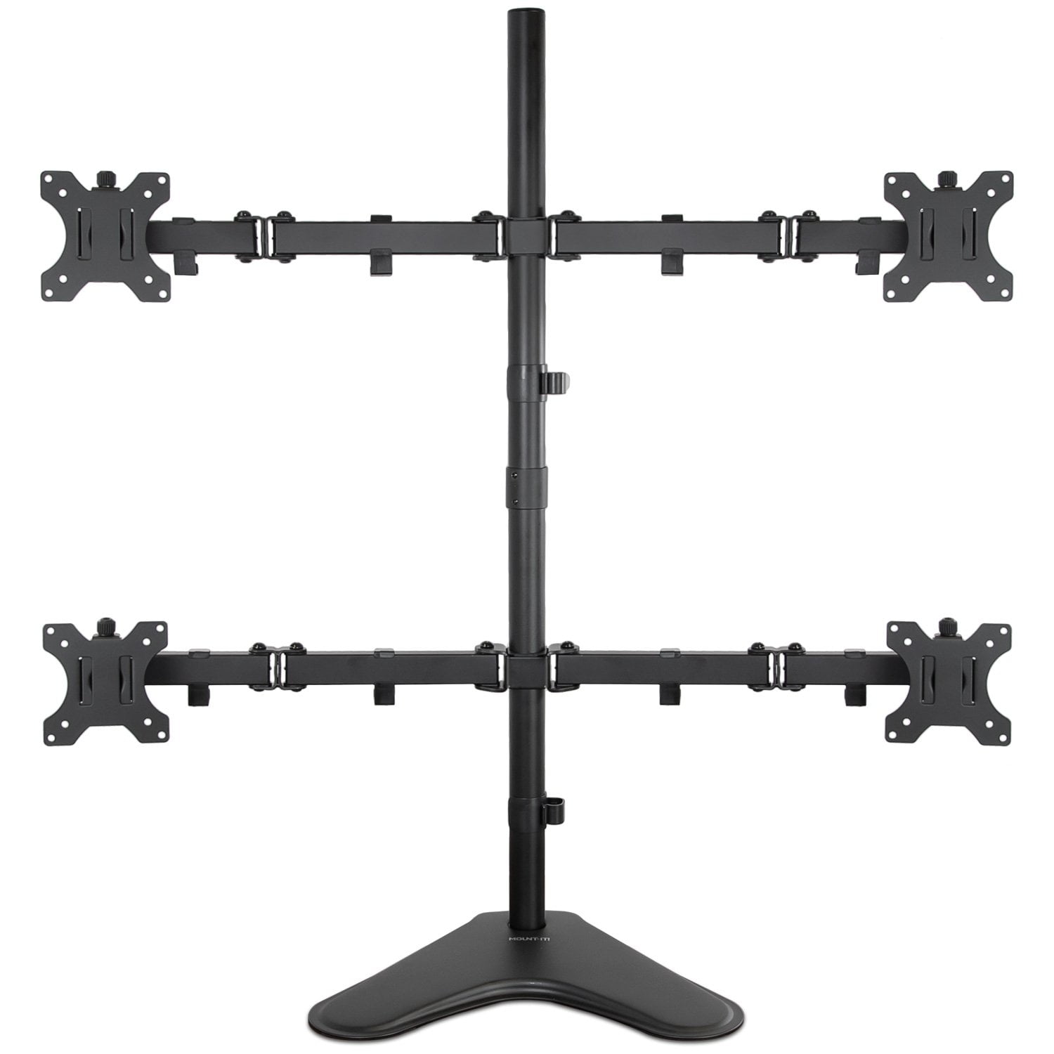 MountIt! Quad Monitor Desk Stand Fits 1732 Inch Screens Walmart