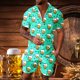 thumbnail image 1 of WILLBEST Traje Informal Corto para Hombre Oktoberfest de Verano A La Moda, con Solapa y Manga Corta, Transpirable, Cómodo y con Estampado de Taza., 1 of 5