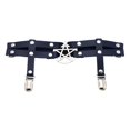 thumbnail image 2 of Clips de suspensión ajustables antideslizantes Yuyangstore gótico punk elástico muslo cuero PU Azul Liga de pierna ajustable, 2 of 6