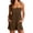 #H-Brown, variant on Women's Rompers with Pockets Spaghetti Strap Casual Summer One Piece Athletic Lounge Jumpsuits,Brown,Size S