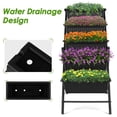thumbnail image 6 of Funcid 4 ft Vertical Garden 5-Tier Raised Garden Bed Planter Box for Patio Balcony Flower Herb Freestanding Garden Planter Black, 2 Packs, 26"×22.75×45", 6 of 11