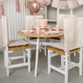 thumbnail image 3 of Beige Chair Back Covers, Removable Chair Covers for Dining Chairs Set of 8, Washable Chairs Slipcovers Back Seat Protector for Wedding Party 19"x20", 3 of 9