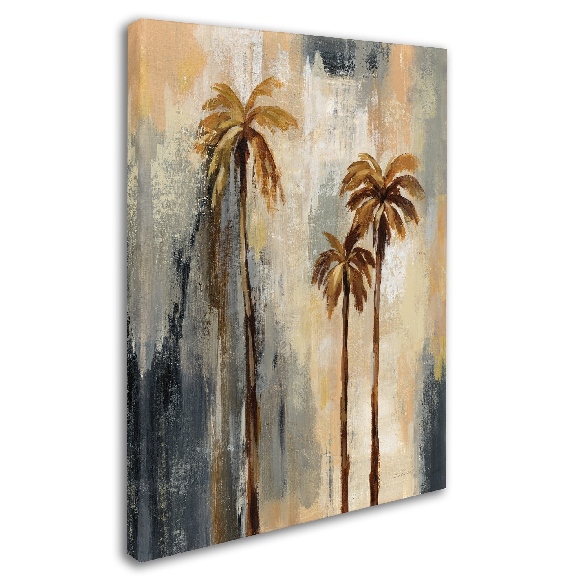 Trademark Fine Art 'Palm Trees I' Canvas Art by Silvia Vassileva