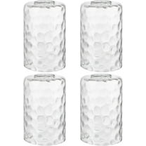 Lip-less Glass Lamp Shade, Cylindrical Light Cover with Fitter Opening, Replacement for Chandelier, Pendant, Bathroom Vanity Light, 4 Pcs