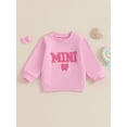 thumbnail image 4 of Rdhnmea Mommy and Me Matching Outfits Cute Bow Mama and Mini Long Sleeve Crewneck Sweatshirt Tops Mother Baby Matching Clothes, 4 of 9