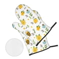 thumbnail image 2 of ZICANCN Oven Mitts and Pot Holders Sets, Cute Bees Rainbow Stars Clouds Baking Sets Kitchen Heat Resistant 4 Pieces, 2 of 8