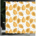 thumbnail image 4 of Ambesonne Summer Orange Shower Curtain, Papaya and Art, 69"Wx70"L, Pale Orange Black, 4 of 5