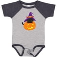 thumbnail image 3 of Inktastic Black Cat, Pumpkin, Cat With Witch Hat, Halloween Boys or Girls Baby Bodysuit, 3 of 5