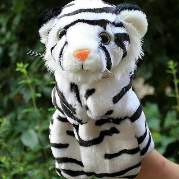 ELAYARD Hand Puppet Plush Tiger Design Assorted Color for Storytelling and Communication