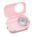 thumbnail image 2 of Bento Containers, Stainless Steel Compartment 1450ml Double Layer Thermal Bento Box With Spoon For School Brown,Green,Pink,Beige,Yellow,Light Blue, 2 of 8