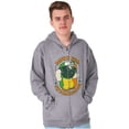 thumbnail image 5 of Bluto St Paddys Down For Shenanigans Zip Hoodie Sweatshirt Men Brisco Brands S, 5 of 6