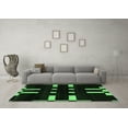 thumbnail image 3 of Ahgly Company Indoor Square Abstract Emerald Green Modern Area Rugs, 7' Square, 3 of 4