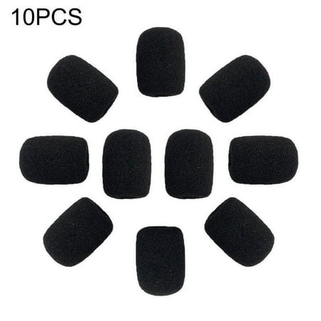 Headset Microphone Pads Microphone Headset Grill Windscreen Sponge Foam Black Mic Cover NEW