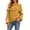 Yellow, variant on Wenini Women's Shoulder Solid Color Knit Sweater Top Long Sleeve Loose Casual Pullover Top